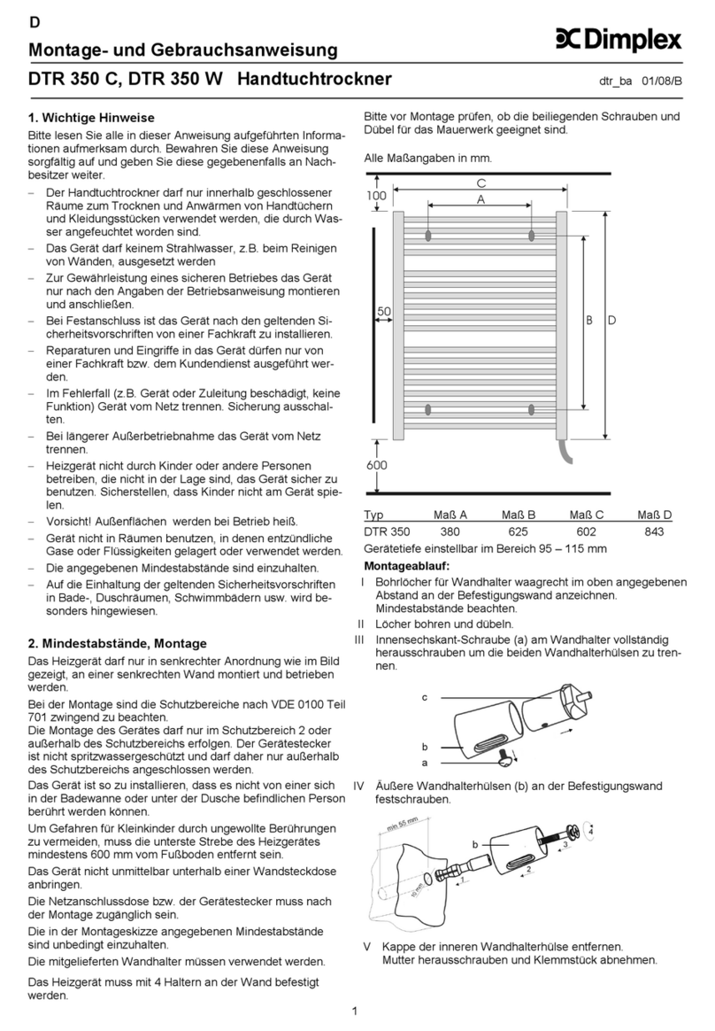 Dimplex DTR 350 C User manual
