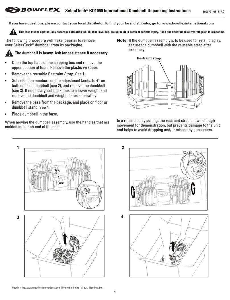 Bowflex SelectTech BD1090 User manual