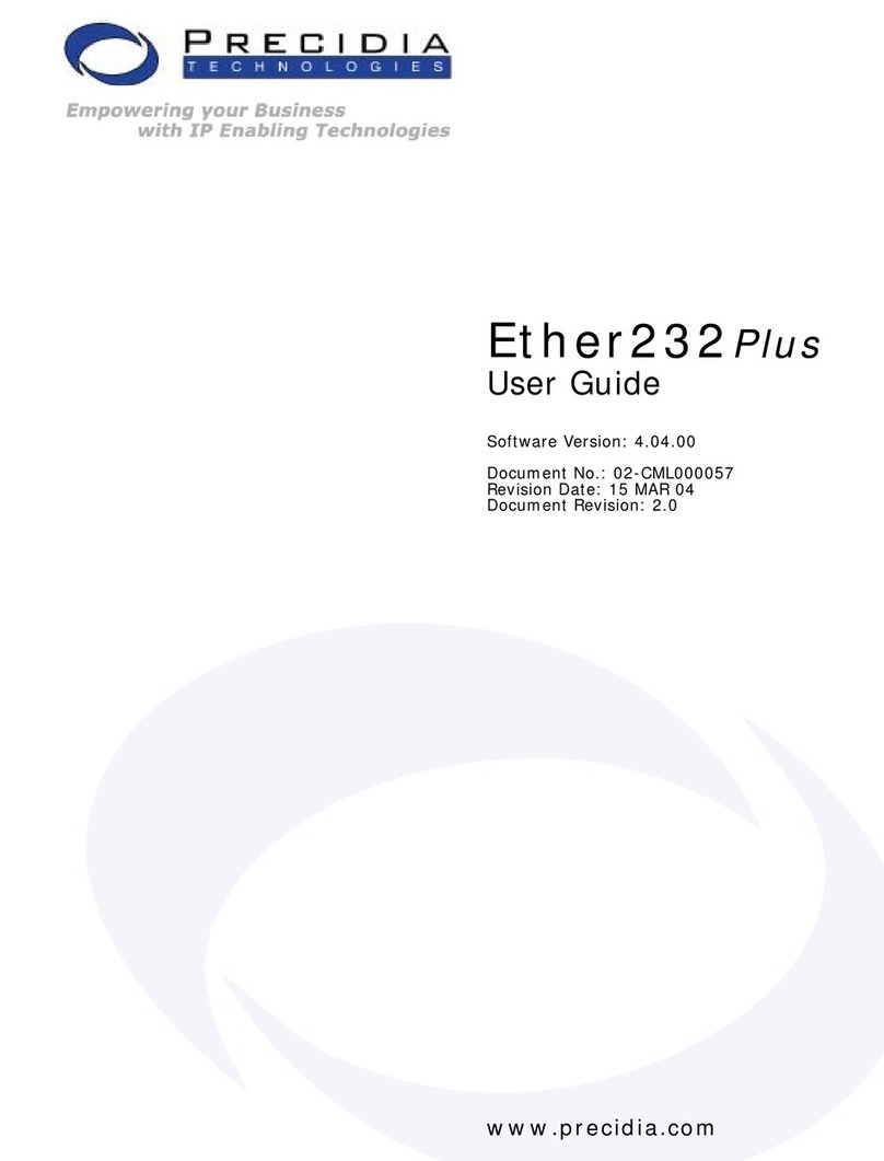 Precidia Ether232Plus User manual