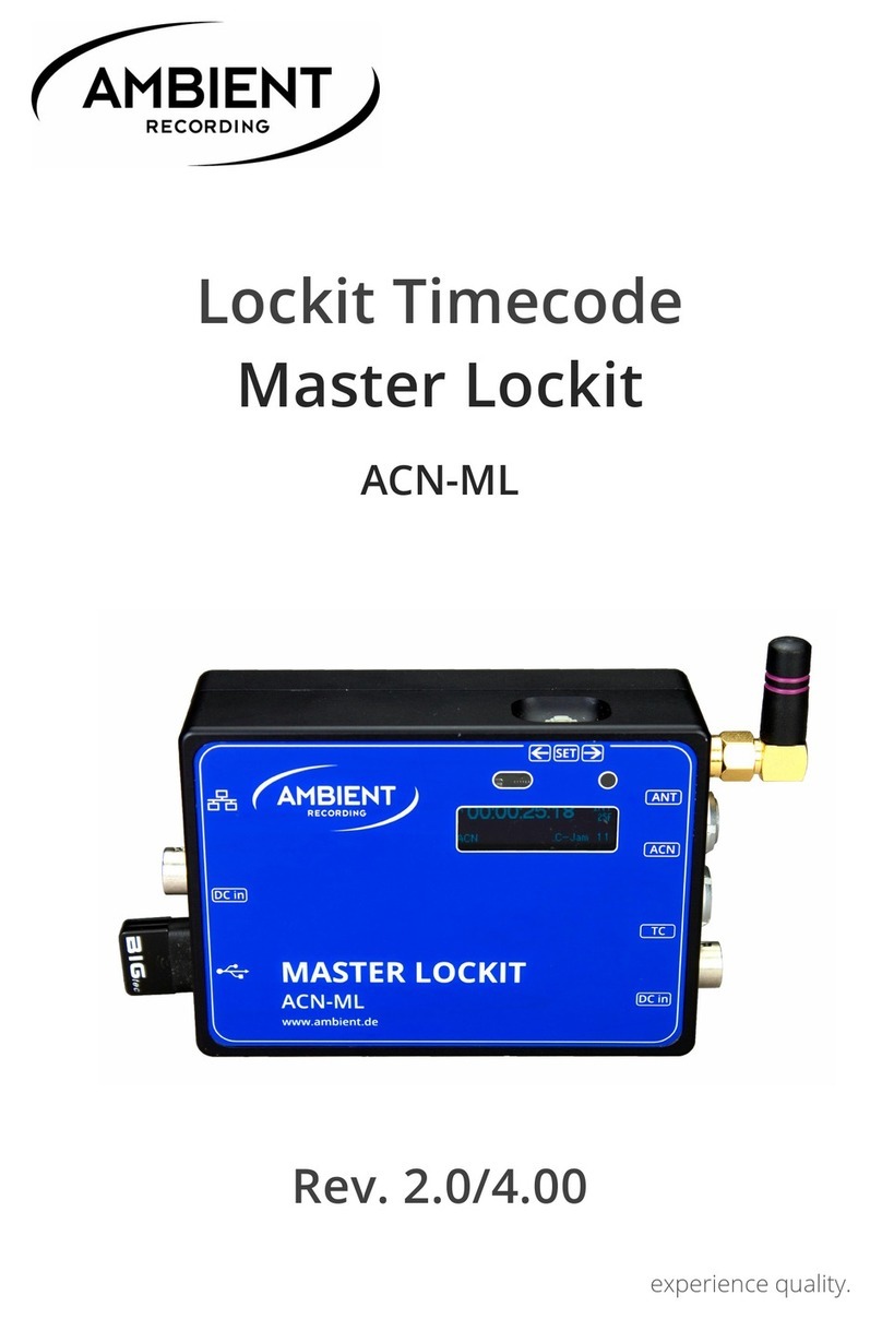 Ambient Lockit Timecode User manual