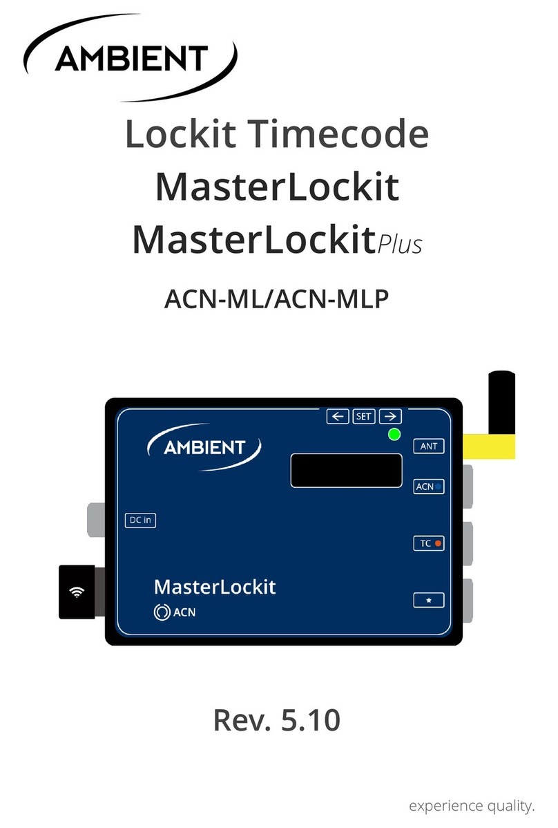 Ambient Lockit Timecode User manual