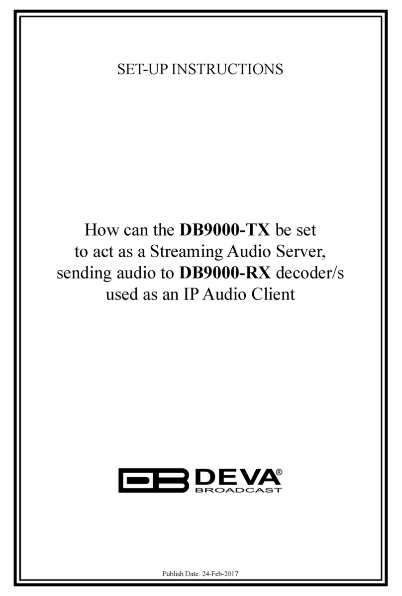DEVA DB9000-TX Instruction manual