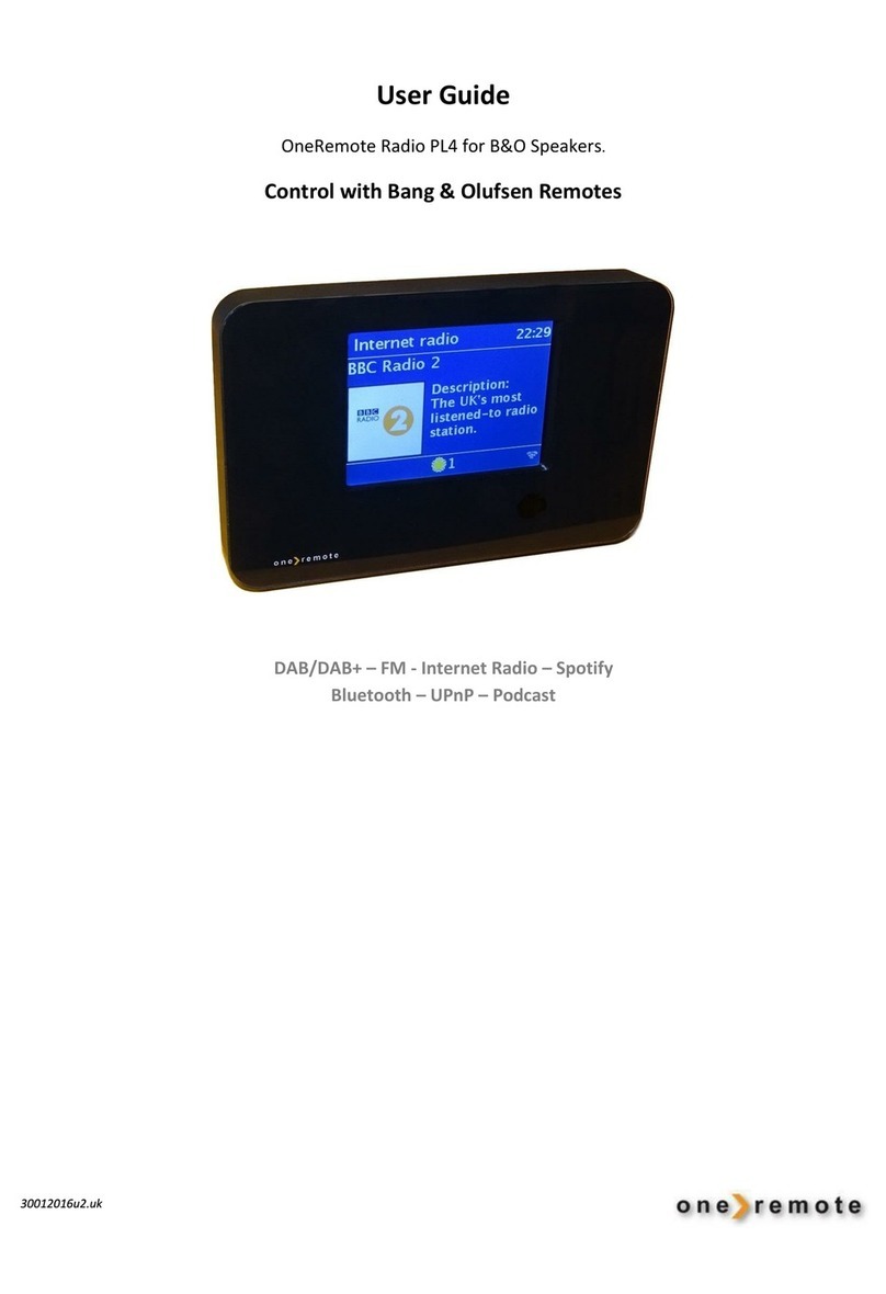One Remote Radio PL4 User manual