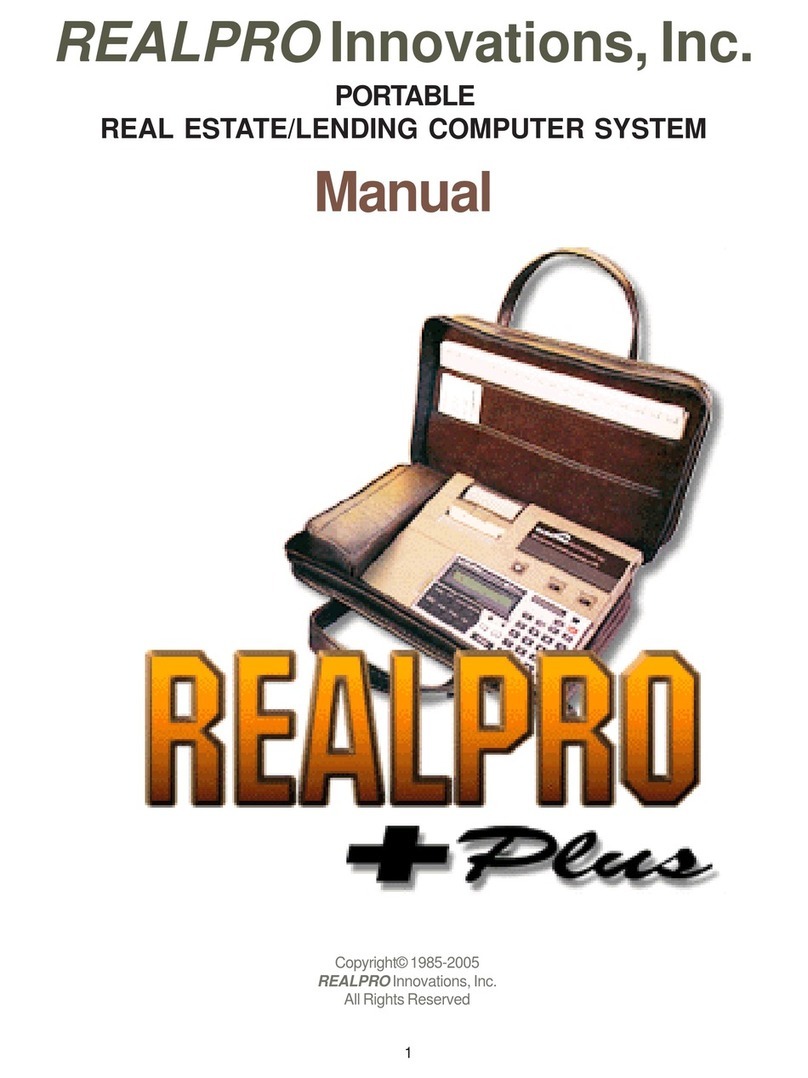 REALPRO INNOVATIONS REALPRO PLUS User manual