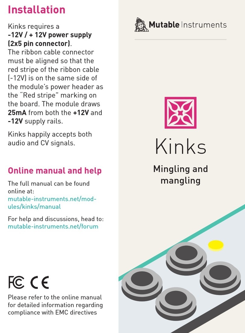 Mutable Instruments Kinks User manual