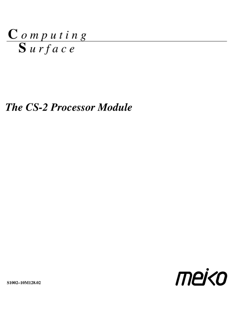Meiko Computing Surface CS-2 User manual