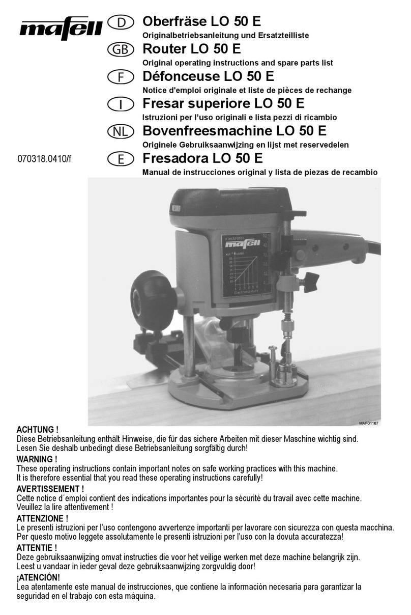 Mafell LO 50 E Original operating instructions and spare parts list
