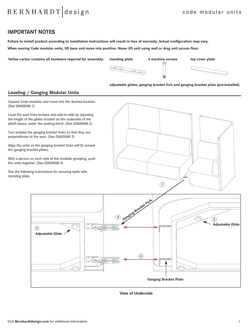 BERNHARDT design Code Modular Unit User manual