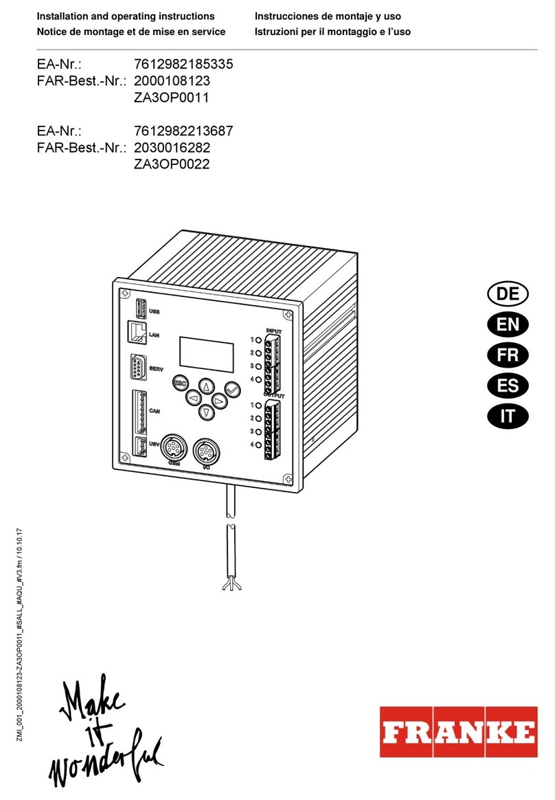 Franke ECC2 Function Controller User manual