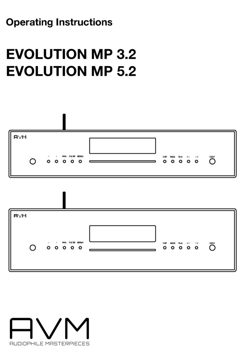 AVM EVOLUTION MP 3.2 User manual