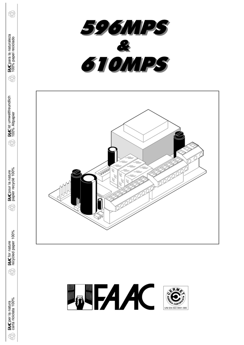 FAAC 596MPS User manual