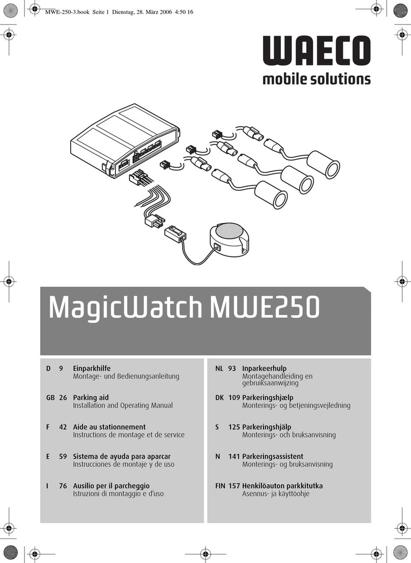 Waeco MagicWatch MWE250 Installation and operating manual