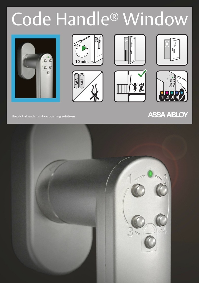 Assa Abloy Code Handle Window User manual