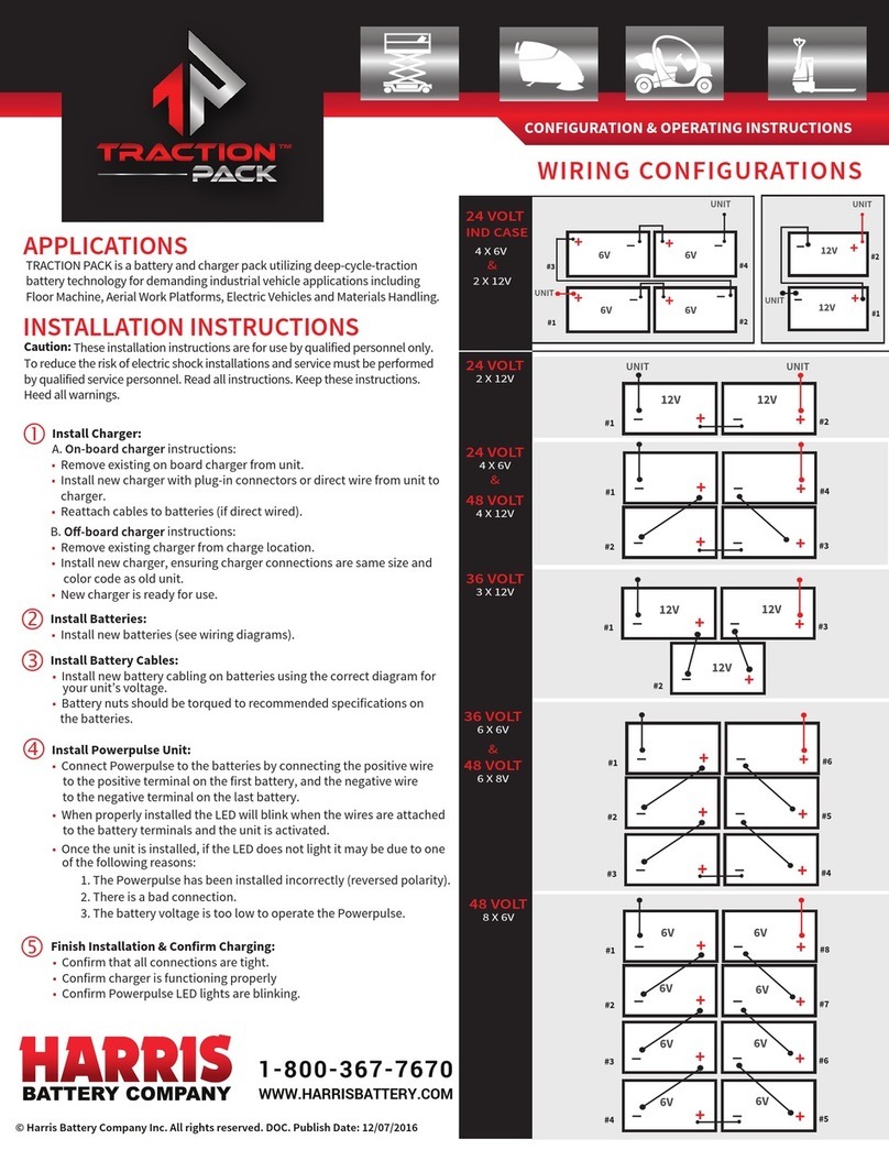 Harris Battery TRACTION PACK User manual
