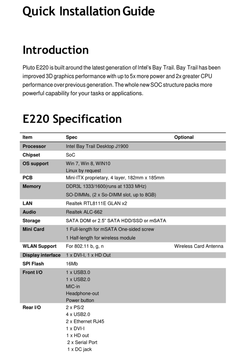 MiTAC Pluto E220 User manual