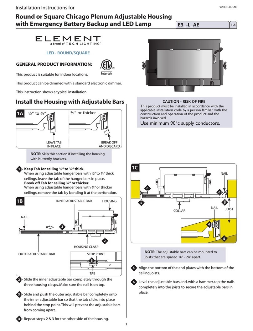 TECHLIGHTING ELEMENT E3-L AE Series User manual