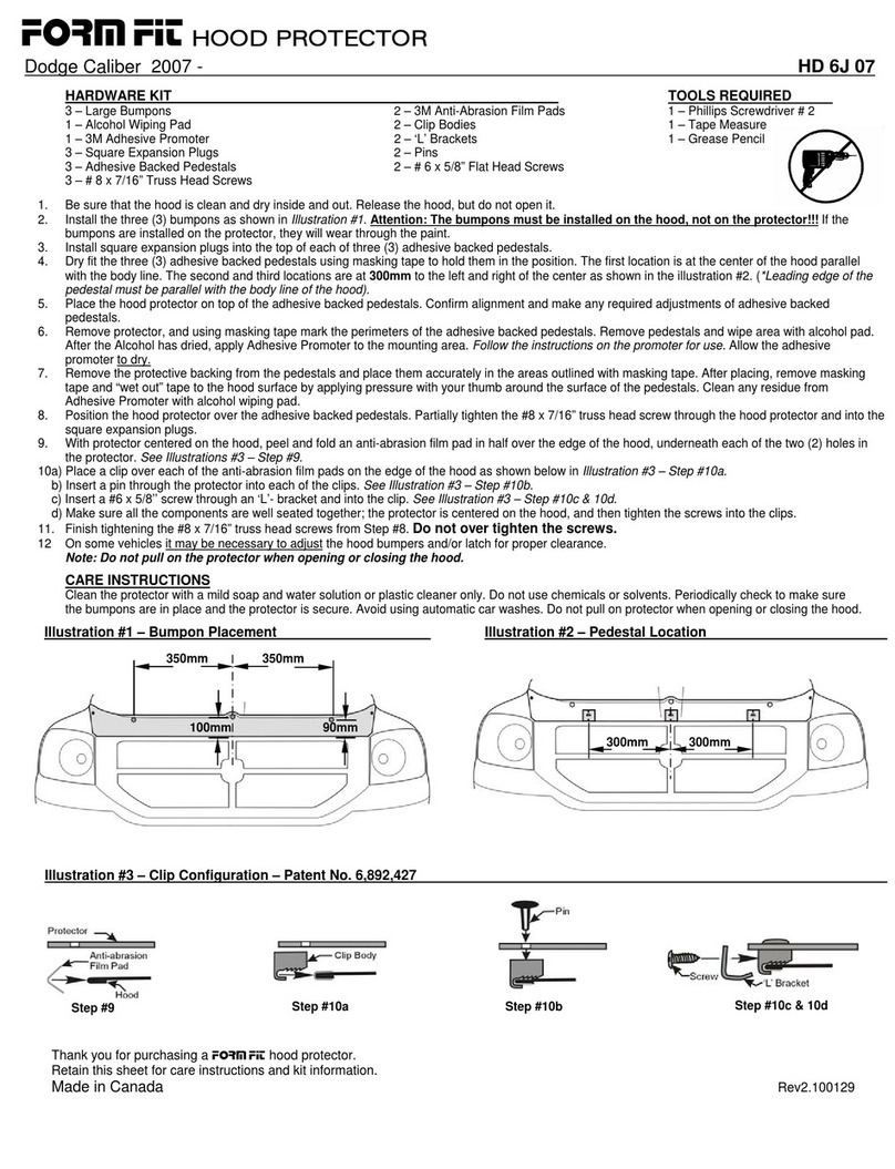 FormFit HD 6J 07 User manual