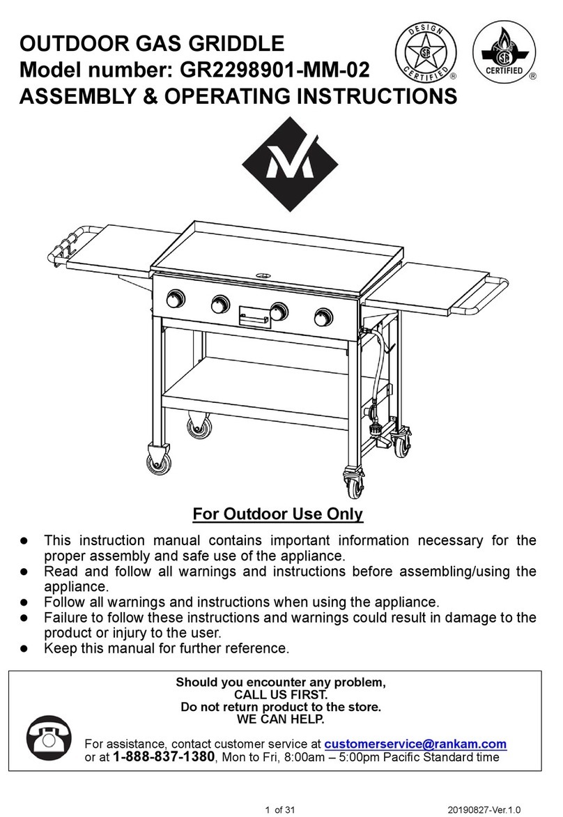Rankam Member's Mark GR2298901-MM-02 Assembly & operating instructions