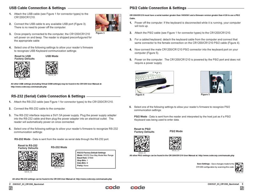 Code Reader 1200 User manual
