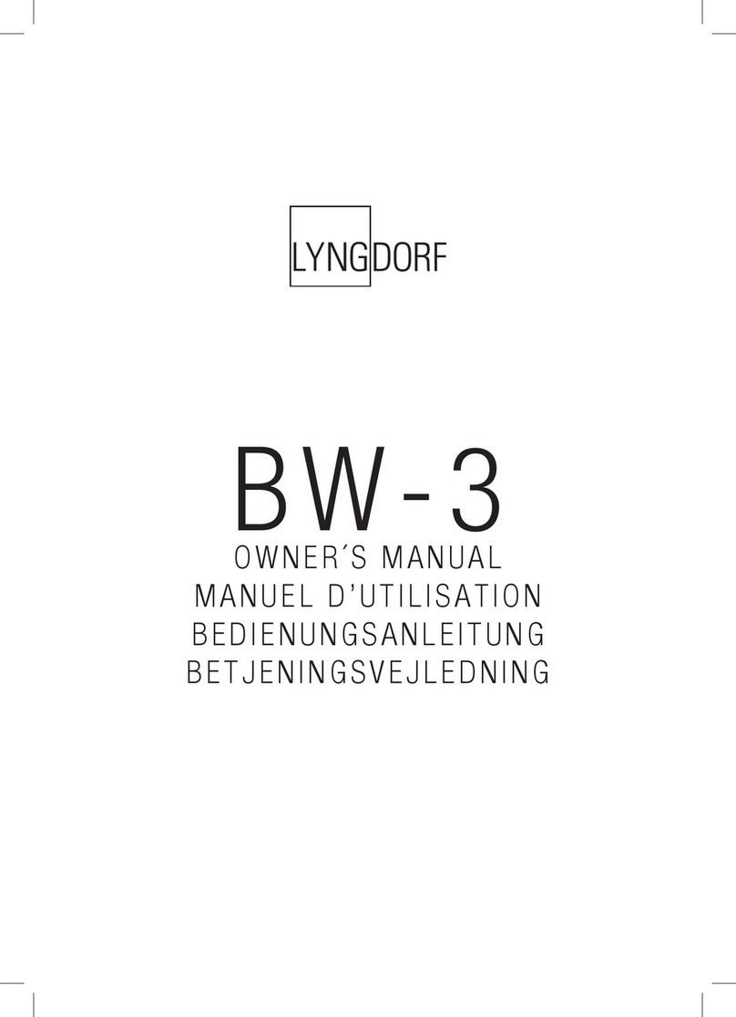 Lyngdorf BW-3 owner's manual