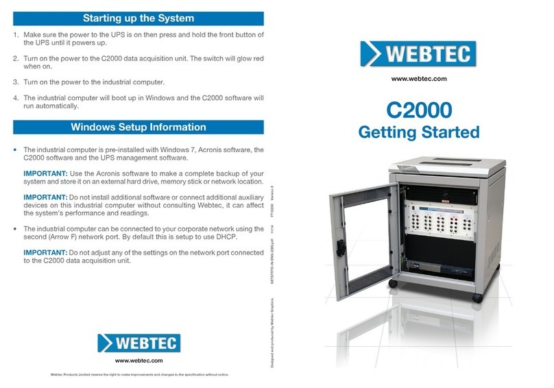 WEBTEC C2000 User manual