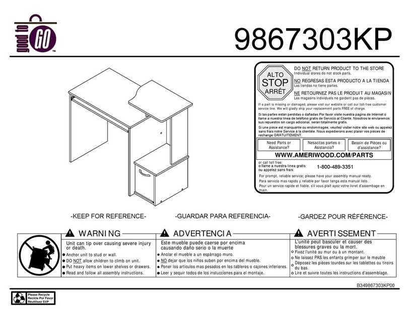 Ameriwood 9867303KP User manual Ameriwood 9867303KP User manual