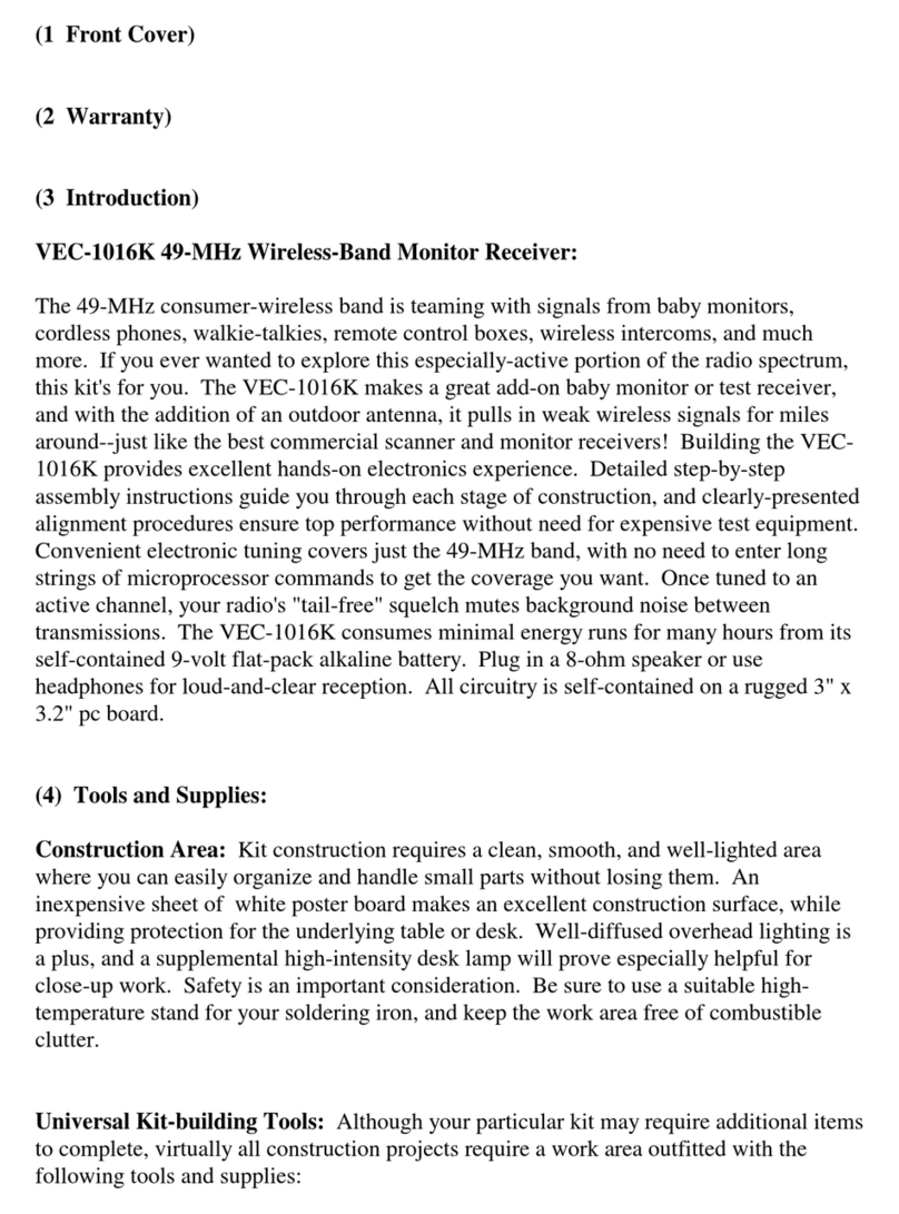 Vectronics VEC-1016K User manual Vectronics VEC-1016K User manual