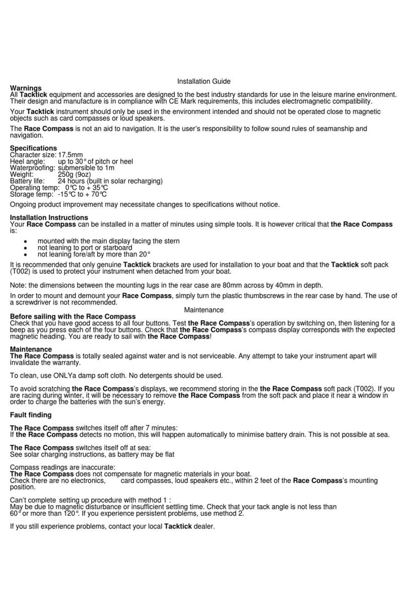 Tacktick Race Compass User manual