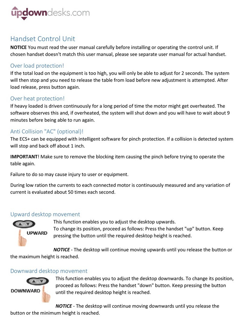 UpDown Desk ECS+ User manual