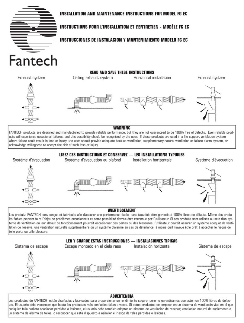 Fantech 6M EC User manual