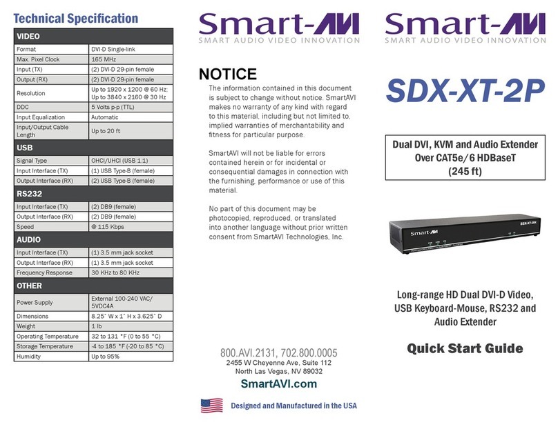 SMART-AVI SDX-XT-2P User manual