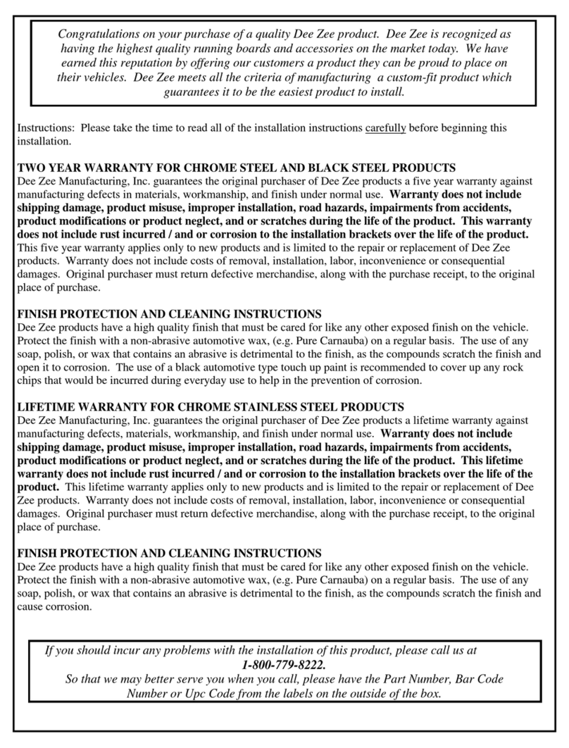 DeeZee DZ 370682 User manual