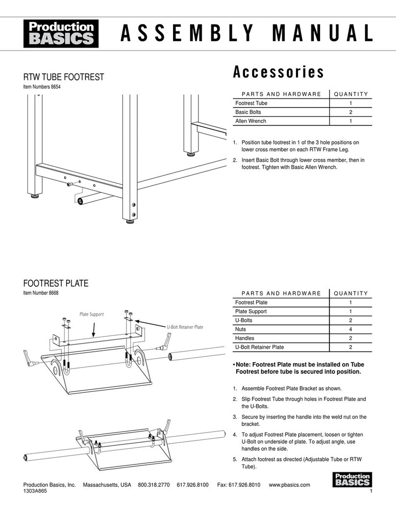 Production Basics 8654 User manual Production Basics 8654 User manual