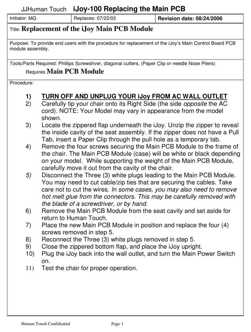 Human Touch iJoy-100 User manual