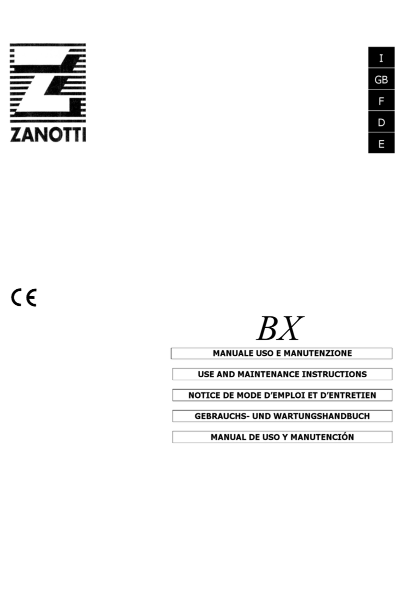 Zanotti BX Operation instructions