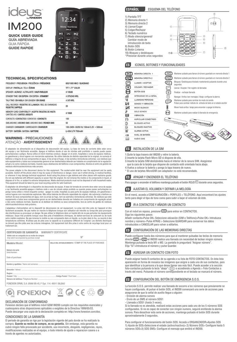 Fonexion ideus IM200 Instruction manual
