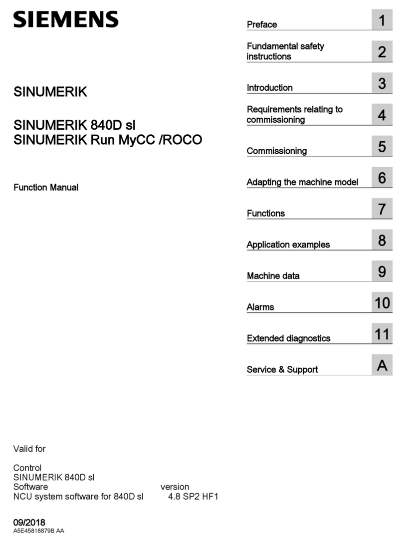 Siemens SINUMERIK Series Parts list manual