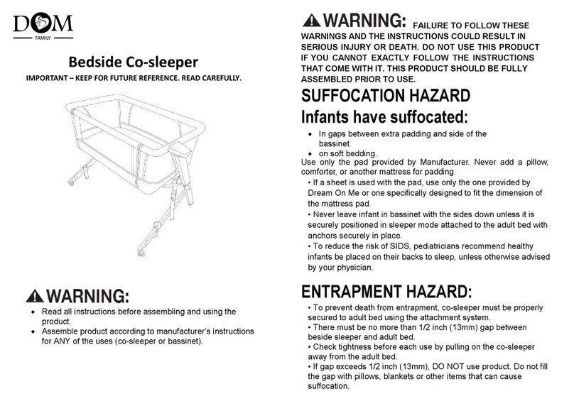 DOM Bedside Co-sleeper User manual