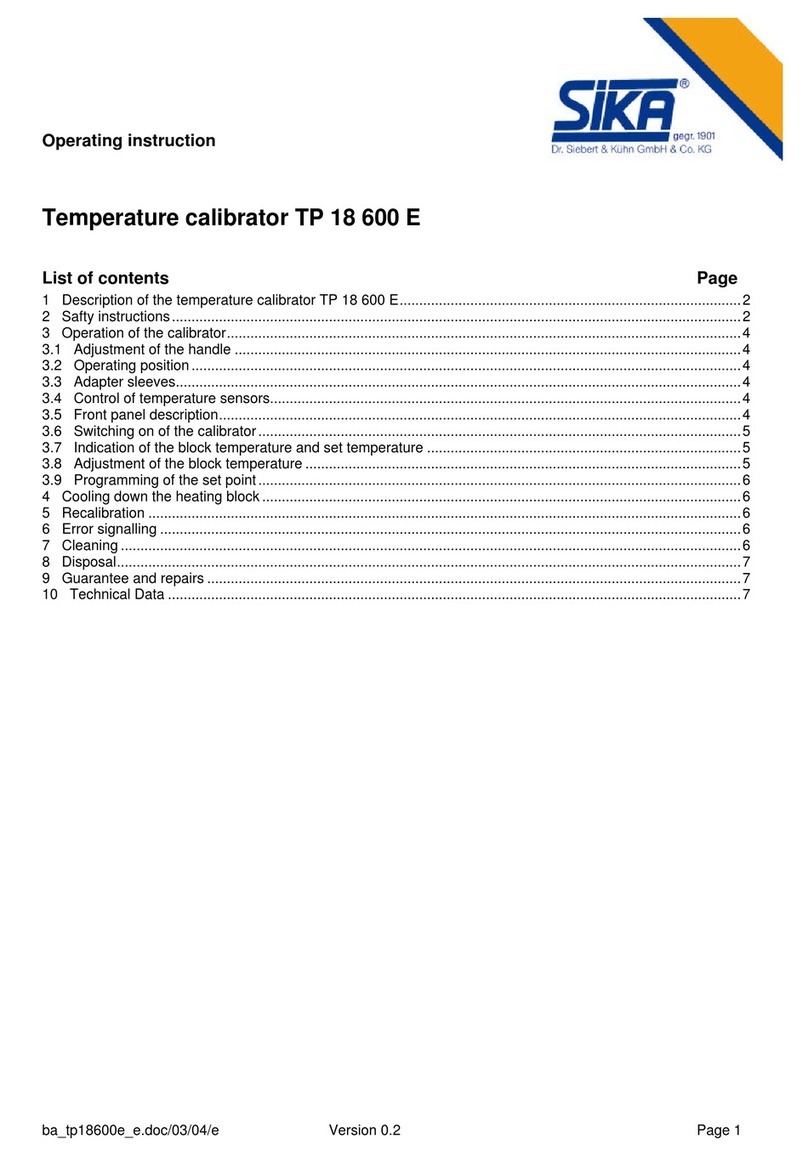 SIKA TP 18 600 E User manual