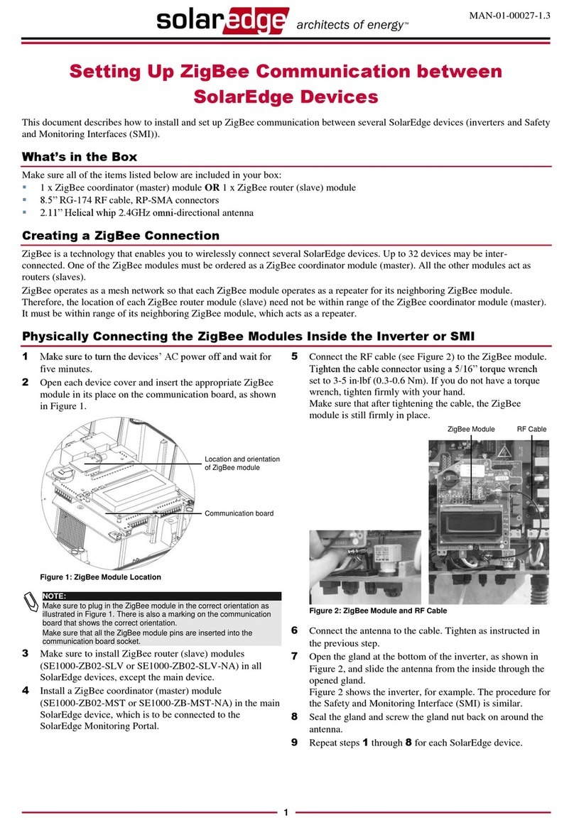SolarEdge ZigBee User instructions