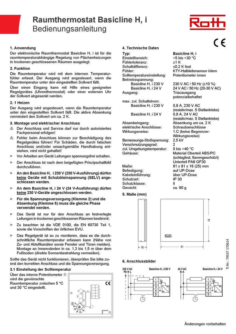 Roth Basicline H, i User manual Roth Basicline H, i User manual