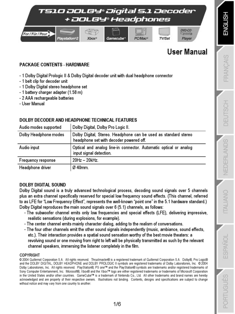 Thrustmaster T510 User manual Thrustmaster T510 User manual