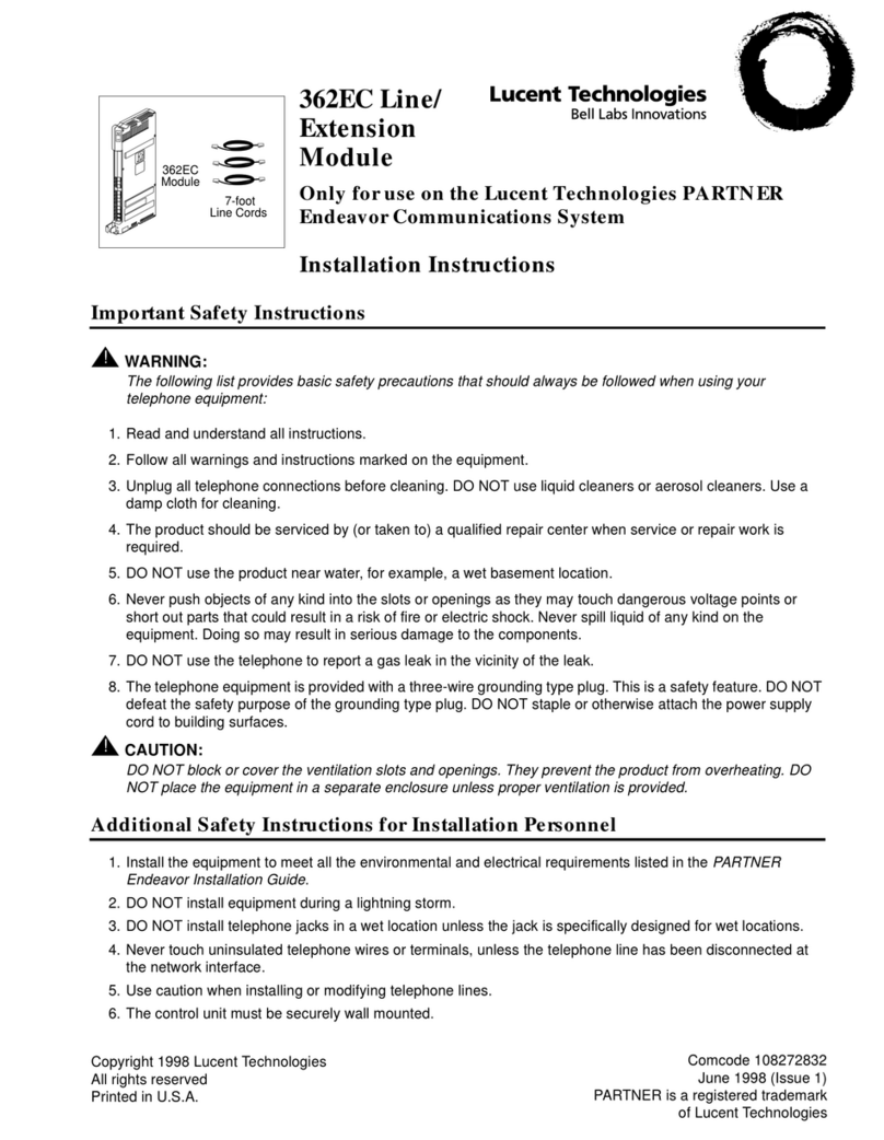 Lucent 362EC User manual