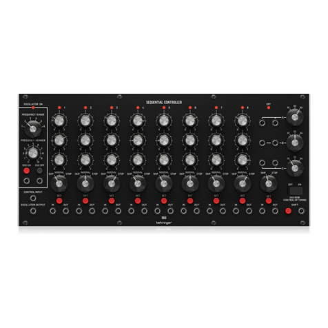 Behringer 960 SEQUENTIAL CONTROLLER User manual