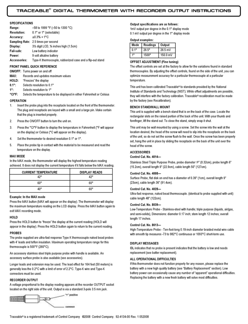 Traceable 4134 User manual