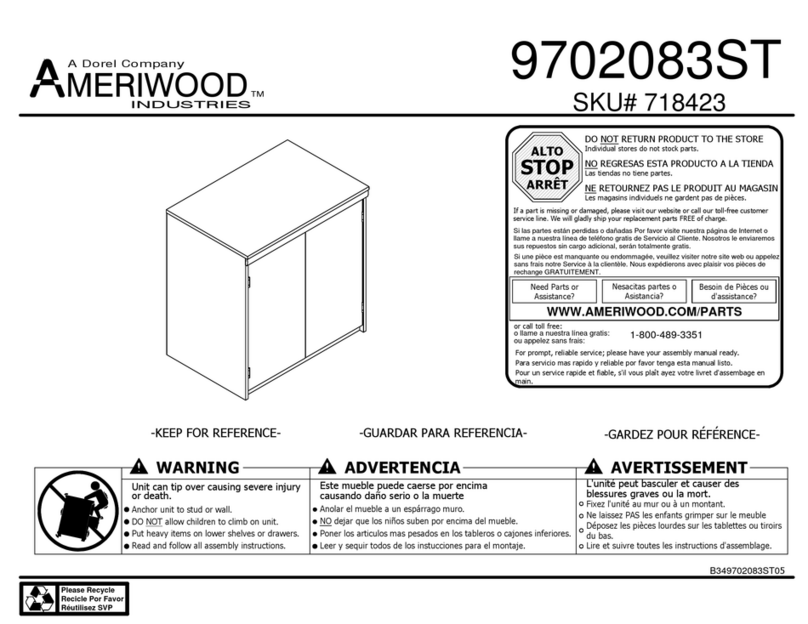 Dorel AMERIWOOD 9702083ST User manual