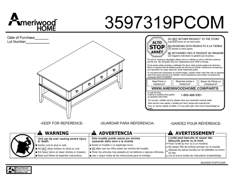 Ameriwood HOME 3597319PCOM User manual Ameriwood HOME 3597319PCOM User manual
