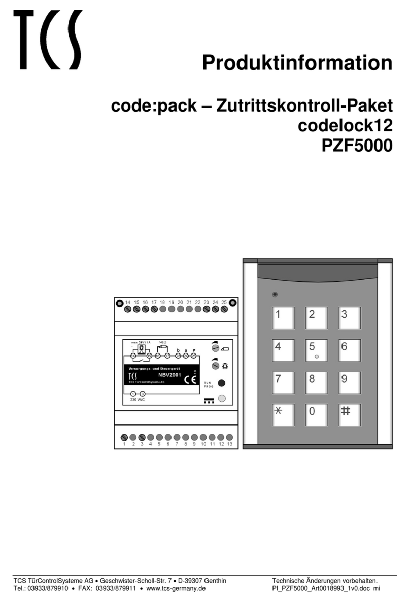 TCS codelock12 User manual
