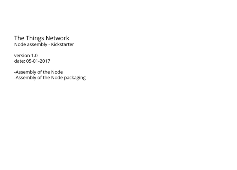 The Things Network Node User manual
