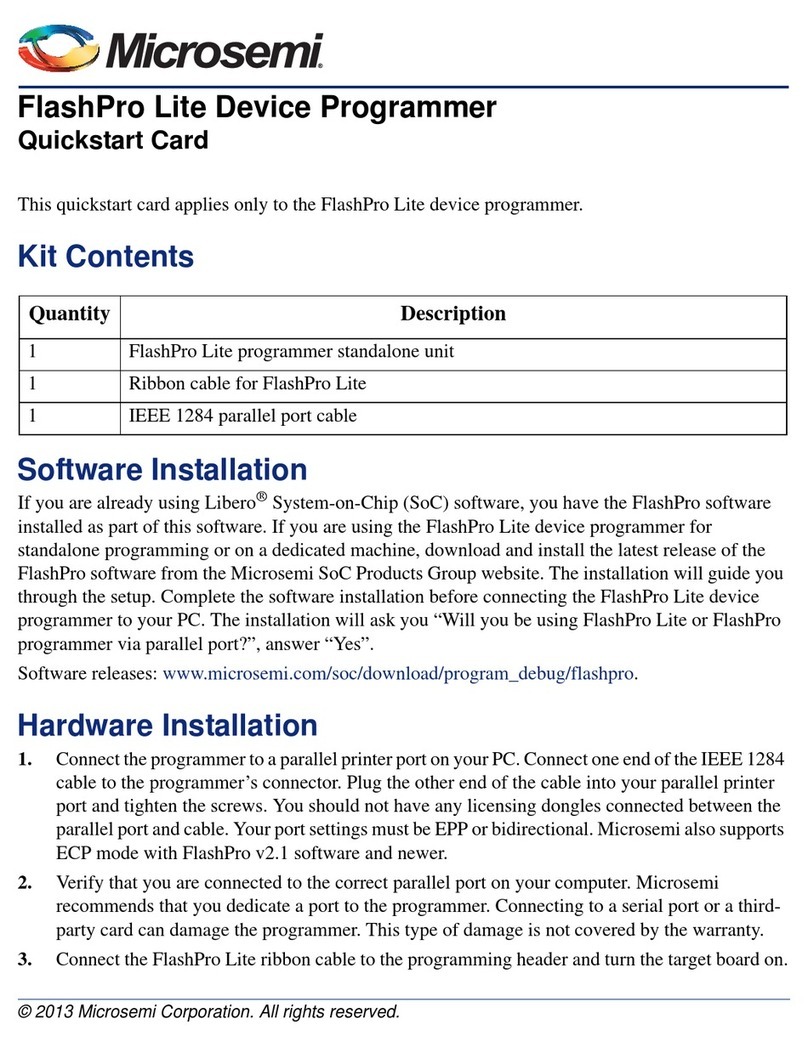 Microsemi FlashPro Lite Technical manual